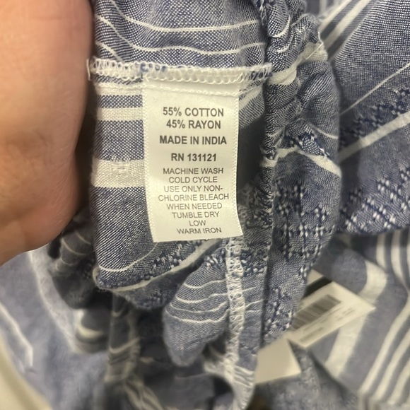 DASH STUDIO New Elegant Blue Striped Blouse - Picture 4 of 6